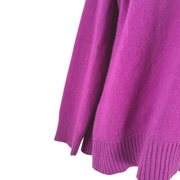 Ann Taylor Cashmere Sweater Medium‎ Purple Solid FS-1362 - Picture 7 of 10